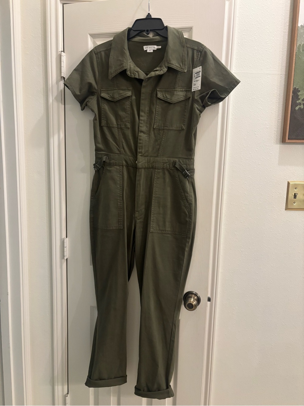 Good American Olive Green Jumpsuit